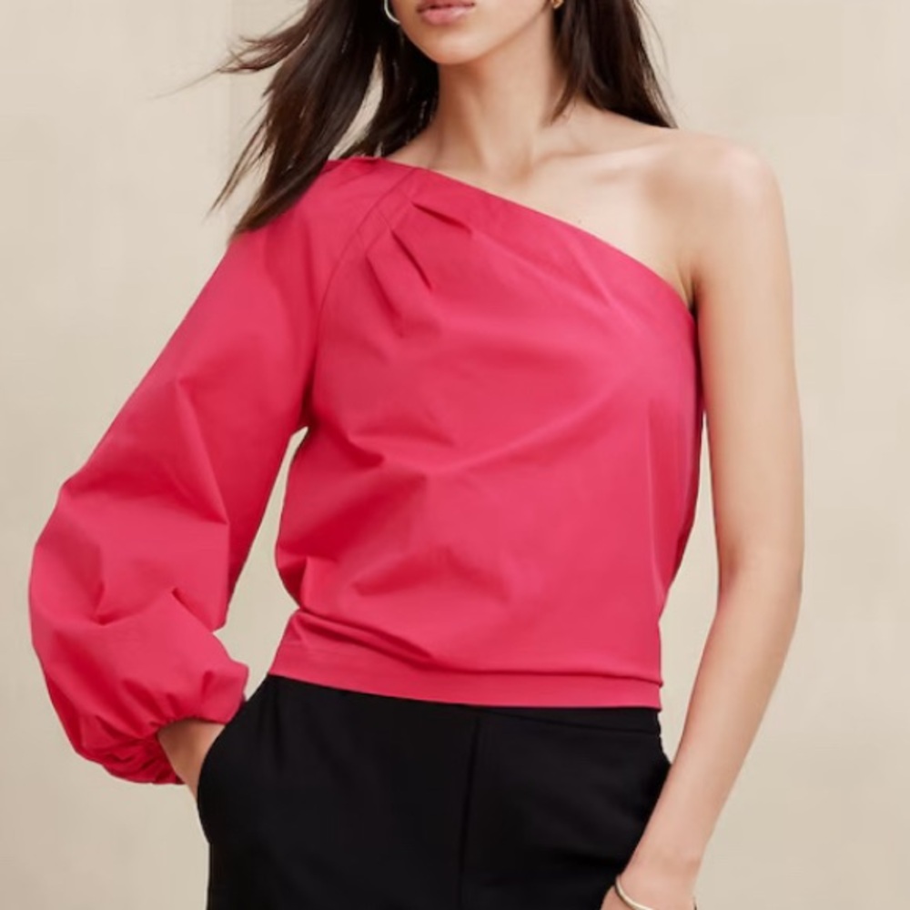 Banana Republic NWT One Shoulder Long Sleeve Blouse
